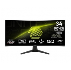 MSI Monitor MAG 346CQ 34 cale/LED/UWQHD/Curved/180Hz/czarny