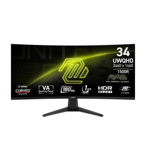 MSI Monitor MAG 346CQ 34 cale/LED/UWQHD/Curved/180Hz/czarny