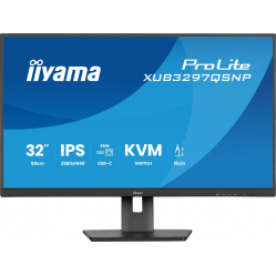 IIYAMA Monitor 32 cale XUB3297QSNP-B1 IPS,QHD,USB-C DOCK (95W), USB HUB 4x, KVM, RJ45