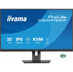 IIYAMA Monitor 32 cale XUB3297QSNP-B1 IPS,QHD,USB-C DOCK (95W), USB HUB 4x, KVM, RJ45