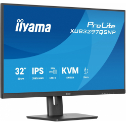 IIYAMA Monitor 32 cale XUB3297QSNP-B1 IPS,QHD,USB-C DOCK (95W), USB HUB 4x, KVM, RJ45