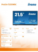 IIYAMA Monitor 21.5 cala T2255MSC-B1 POJ.10PKT.IPS,HDMI,DP,2xUSB 3.0