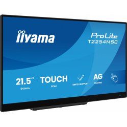 IIYAMA Monitor 21.5 cala T2254MSC-B2AG POJ.10PKT., IPS, POWŁOKA AG, 300cd, FHD, HDMI, DP, 2xUSB, 7H