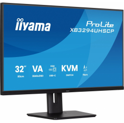 IIYAMA Monitor 31.5 cala XB3294UHSCP-B1.4K,VA,2xHDMI,DP,USB-C dock 95W, PIP,RJ45, 400cd, 2ms, 4xUSB, KVM,Sync,2x5W, HAS (150) PIVOT,