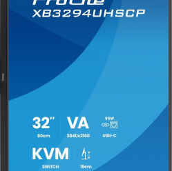IIYAMA Monitor 31.5 cala XB3294UHSCP-B1.4K,VA,2xHDMI,DP,USB-C dock 95W, PIP,RJ45, 400cd, 2ms, 4xUSB, KVM,Sync,2x5W, HAS (150) PIVOT,
