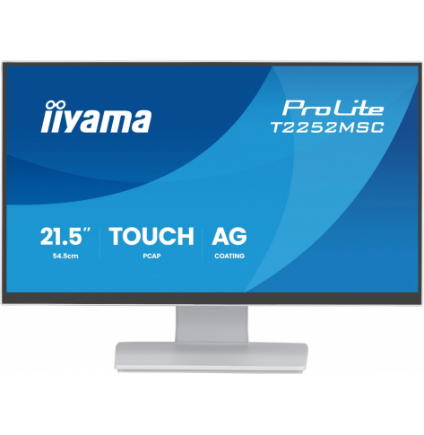 IIYAMA Monitor 22 cale T2252MSC-W2AG 10 PKT. POJ,IPS,HDMI,DP,2x1W,7H,2xUSB, AG-(Anti Glare)