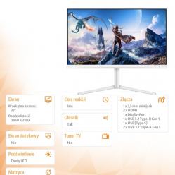 Philips Monitor 27M2N5901A 27 cali IPS 4K 160Hz HDMIx2 DP Pivot Głośniki