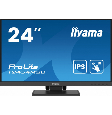IIYAMA Monitor 24 cale T2454MSC-B2AG 10 PKT. POJ,IPS,HDMI,DP,FHD,300cd,4ms, 2x2W