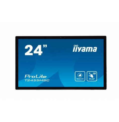 IIYAMA Monitor dotykowy 24 cale T2455MSC-B1 POJ.10PKT.IPS,HDMI,DP,USB3.0,CAM,MIC