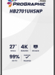 IIYAMA Monitor 27 cali ProGraphic HB2701UHSNP-B1 4K,IPS BLACK 2.0,450cd,VESA USB-c dock(PD:96W),HDMI,DP,DAISY/CHAIN,4xUSB,RJ45,3000:1,sRGB:100%,DCI-P3:99%,KV