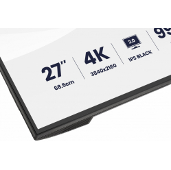 IIYAMA Monitor 27 cali ProGraphic HB2701UHSNP-B1 4K,IPS BLACK 2.0,450cd,VESA USB-c dock(PD:96W),HDMI,DP,DAISY/CHAIN,4xUSB,RJ45,3000:1,sRGB:100%,DCI-P3:99%,KV