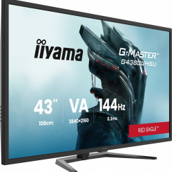IIYAMA Monitor G-Master 42.5 cala G4380UHSU-B2 4K,VA, 2xHDMI 2.1, 2xDP, 0,3ms, 144Hz, 550cd, 4000:1, USB HUBx4, 2x7W