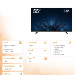 Monitor 55 cali DS-D5055U3-1V0S