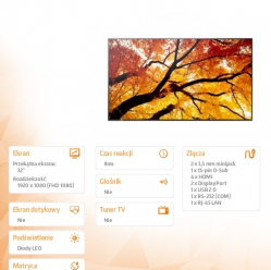 Sharp Monitor MultiSync M322 32 cale 24/7 