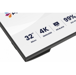 IIYAMA Monitor 31.5 cala ProGraphic HB3201UHSNP-B1 4K,IPS BLACK 2.0,450cd,VESA USB-c dock(PD:96W),HDMI,DP,DAISY/CHAIN,4xUSB,RJ45,3000:1,sRGB:100%,DCI-P3:99%,