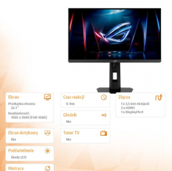 Asus Monitor 24 cale Rog Strix XG248QSG 610Hz 2xHDMI DP