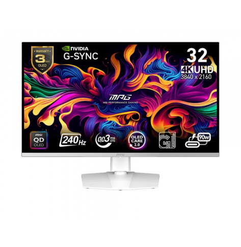 MSI Monitor MPG 321URXW QD-OLED 31.5''/LED/UHD/Flat/240Hz/Black