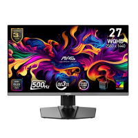 Monitor MSI MAG 272QP QD-OLED X50 26.5 cala QD-OLED WQHD Flat 500Hz Black