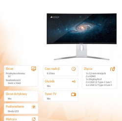Corsair Monitor gamingowy Xeneon 34WQHD240-C QD-OLED 240Hz 