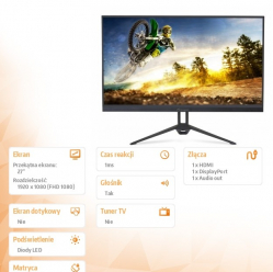 Acer Monitor AOPEN 27 cali 27KG3X1BM 27KG3X1bmipx