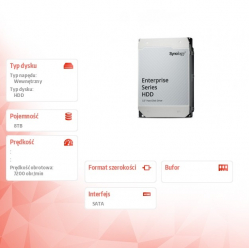 Synology Dysk HDD 8TB SATA 7.2k 3.5 HAT5320-8T 5Y