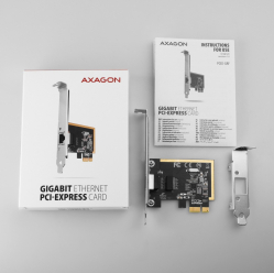 Karta sieciowa Axagon PCEE-GRF  PCIe 1x Gigabit Ethernet port RJ-45 Realtek SP & LP
