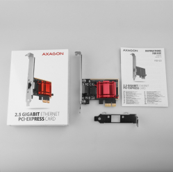 Karta sieciowa Axagon PCEE-G25 PCIe 1 x 2.5 Gigabit Ethernet port RJ-45 Realtek, PXE, SP & LP