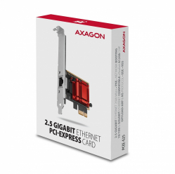 Karta sieciowa Axagon PCEE-G25 PCIe 1 x 2.5 Gigabit Ethernet port RJ-45 Realtek, PXE, SP & LP