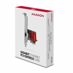 Karta sieciowa Axagon PCEE-GIX PCIe 1x Gigabit Ethernet port (RJ-45), Intel i210AT, PXE, SP & LP