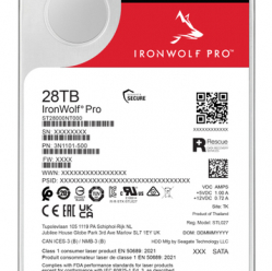 SEAGATE Ironwolf PRO Enterprise NAS HDD 28TB 7200rpm 6Gb/s SATA 256MB cache 8.9cm 3.5 24x7 for NAS RAID Rackmount systems BL