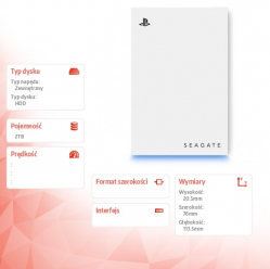 Seagate Dysk zewnętrzny Game Drive for PS5 2TB HDD STLV2000101 