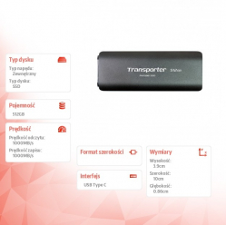 PATRIOT Transporter 512GB External SSD Type-C