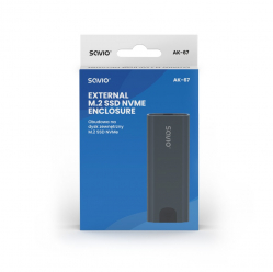 Obudowa na dysk zewnętrzny M.2 SSD NVMe, USB-C 3.1, AK-67