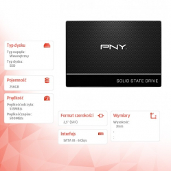 PNY Dysk SSD 256GB CS900 2.5 S3 BULK
