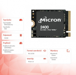 Dysk SSD 2400 512GB NVMe M.2 22x30mm