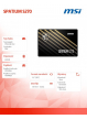 MSI Dysk SSD SPATIUM S270 240GB 2,5 cala SATA3 500/400MB/s