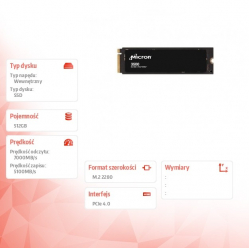 Dysk SSD 3500 512GB NVMe M.2 22x80mm