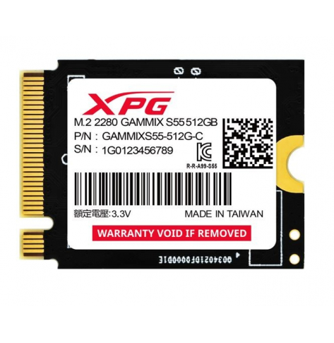 Adata Dysk SSD XPG GAMMIX S55 512GB PCIe 4x4 5/3.8MB/s M2230 