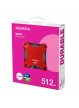 Adata Dysk zewnętrzny SSD SD620 512G U3.2A 520/460 MB/s czerwony