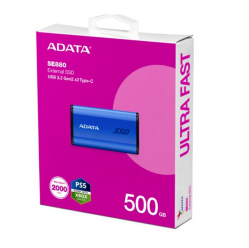 Adata Dysk zewnętrzny SSD SE880 500 GB USB3.2A/C Gen2x2 Niebieski