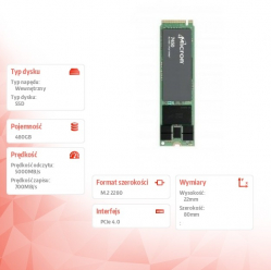 Dysk SSD 7450 PRO 480GB NVMe M.2 22x80 Single Pack 