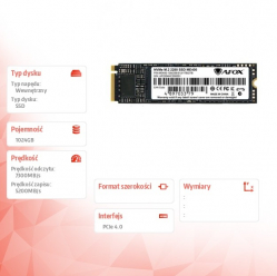 Dysk SSD ME400 M.2 PCI-E 4.0 x4 1TB TLC 7.3 / 5.2 GB/s NVMe 