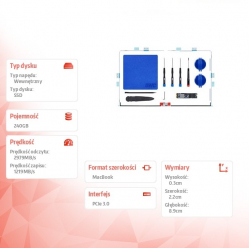 OWC Dysk Aura Pro X2 240GB (Late 2013-current) +kit 
