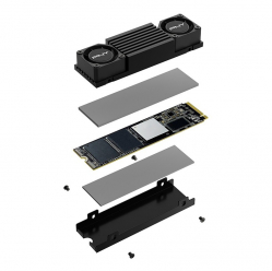 PNY Dysk SSD 2TB M.2 2280 CS3150 M280CS3150HS-2TB-RB BLACK HEATSINK 