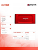 Kingston Dysk SSD XS1000R 2TB USB3.2 Gen2.2 Zewnętrzny Red 