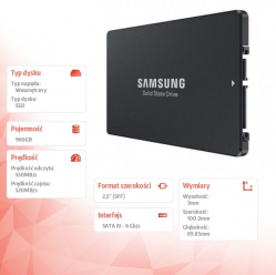 Samsung Dysk SSD PM893 960GB MZ7L3960HCJR-00W07