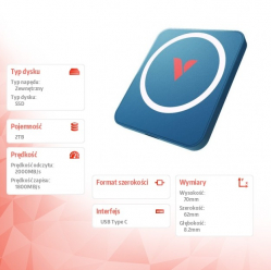 Verbatim SnapBack Magnetic SSD Blue Metalic MagSave 2TB, Apple ProRes 4K 60 kl/s 