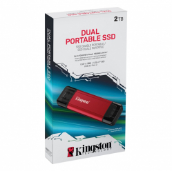 Kingston Dysk zewnętrzny SSD 2TB DualPortable USB-A/C 3.2 Gen2