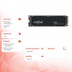 Crucial Dysk SSD T705 2TB M.2 NVMe 2280 PCIe 5.0 14500/12700 