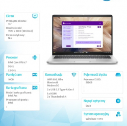 Dell Pro 14 Plus PB14250 14 FHD+ Ultra 7-266V 16GB 512GB SSD FPR SCR 5G LTE BK vPro W11P 3YPS